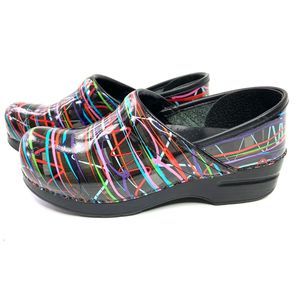 Dansko Multicolor Striped Mules